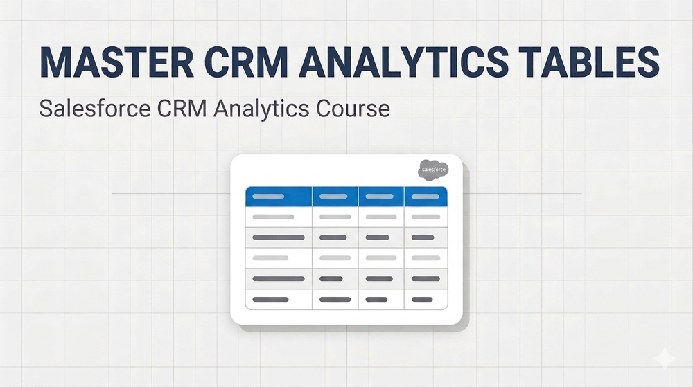 Mastering CRM Analytics Tables